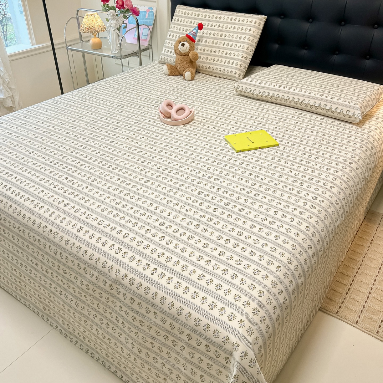 91家纺网 家纺一手货源 找家纺 韩巢家纺 2026新款老粗布床单凉席席子床单单件 素雅【老粗布】