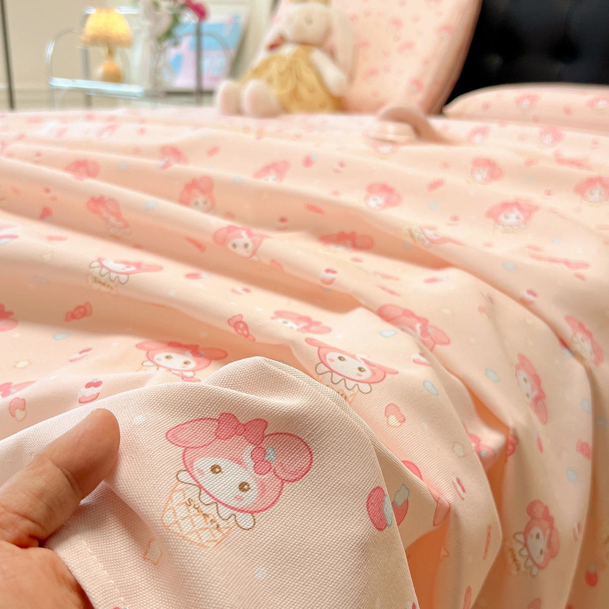 91家纺网 家纺一手货源 找家纺 韩巢家纺 2026新款老粗布床单凉席席子床单单件 小美冰激凌【老粗布】