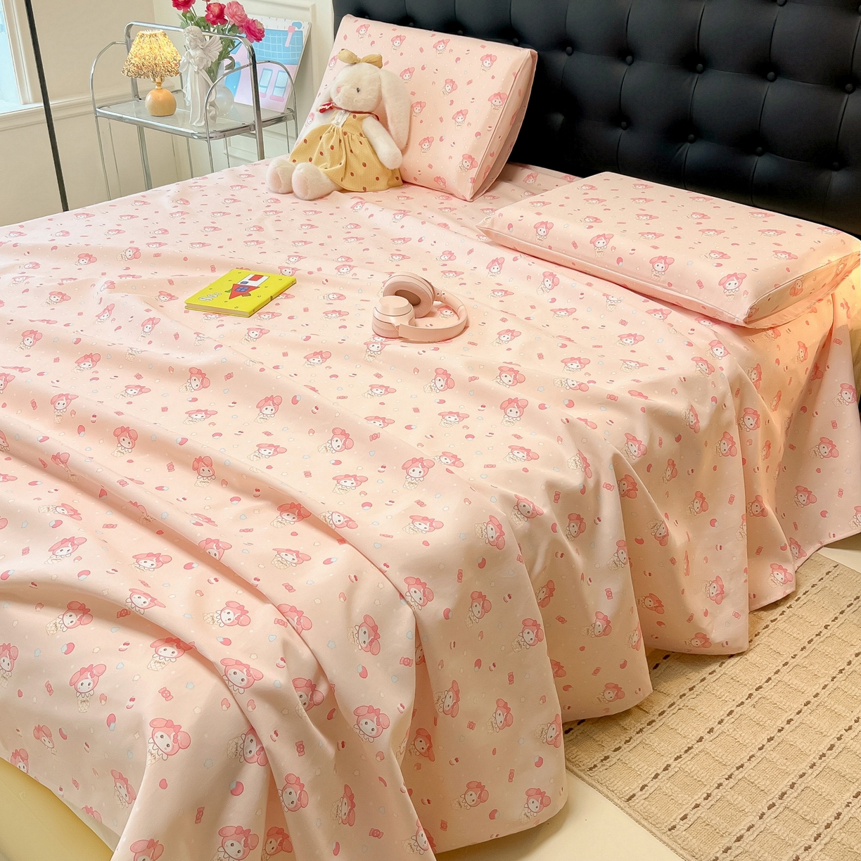 91家纺网 家纺一手货源 找家纺 韩巢家纺 2026新款老粗布床单凉席席子床单单件 小美冰激凌【老粗布】