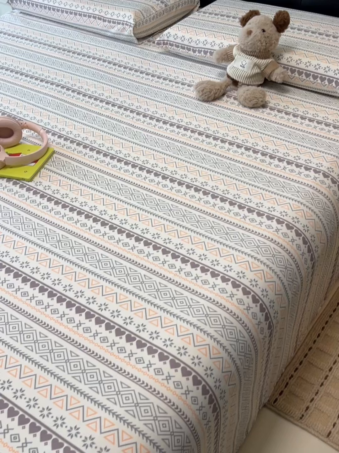 91家纺网 家纺一手货源 找家纺 韩巢家纺 2026新款老粗布床单凉席席子床单单件 逸趣【老粗布】