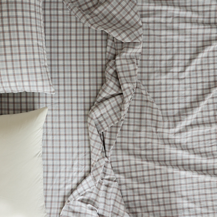 91家纺网 家纺一手货源 找家纺 （总）棉眠 2026新款调色盘水洗棉混搭单品系列-格子单床单