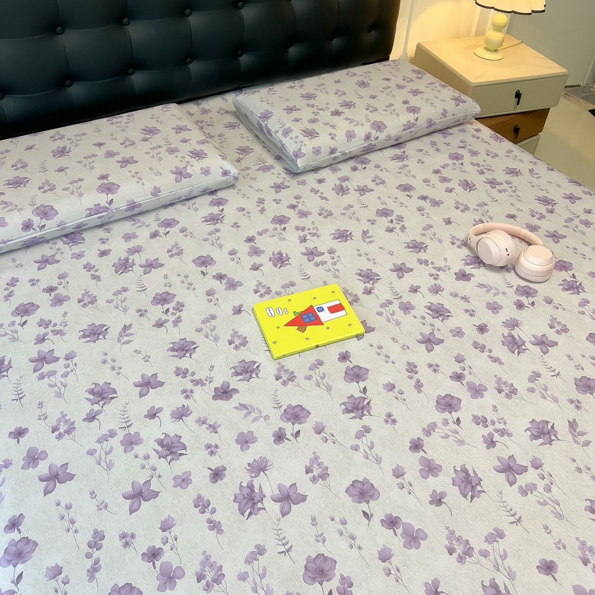 91家纺网 家纺一手货源 找家纺 韩巢家纺 2026新款老粗布床单凉席席子床单单件 幽梦紫【老粗布】