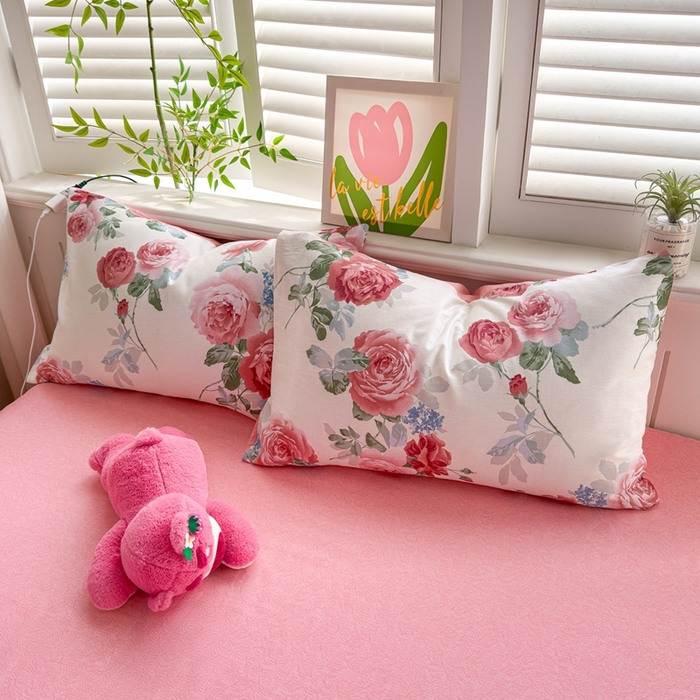 91家纺网 家纺一手货源 找家纺 黛妮雅 2026新款AB版全棉印花单被套床单枕套 送买家秀 花开富贵