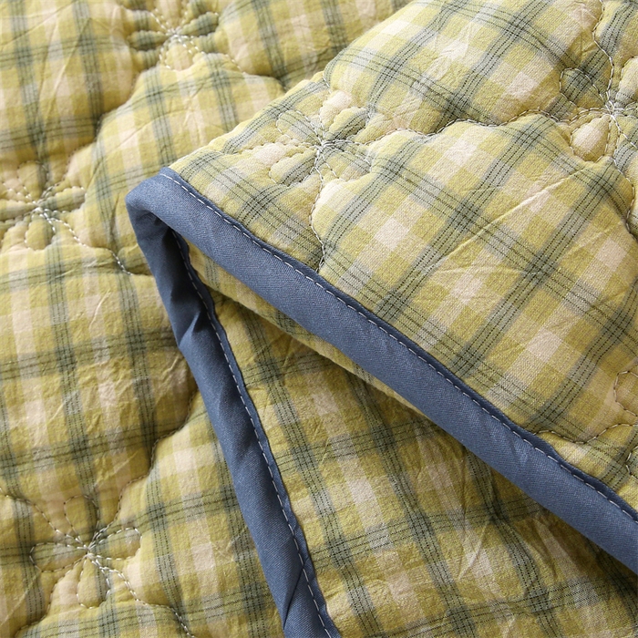 91家纺网 家纺一手货源 找家纺 （总）乐逸家纺 2026新款日式100%全棉色织水洗棉夹棉床笠