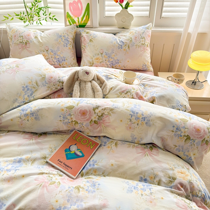 91家纺网 家纺一手货源 找家纺 黛妮雅 2026新款AB版全棉印花单被套床单枕套 送买家秀 水墨丹青