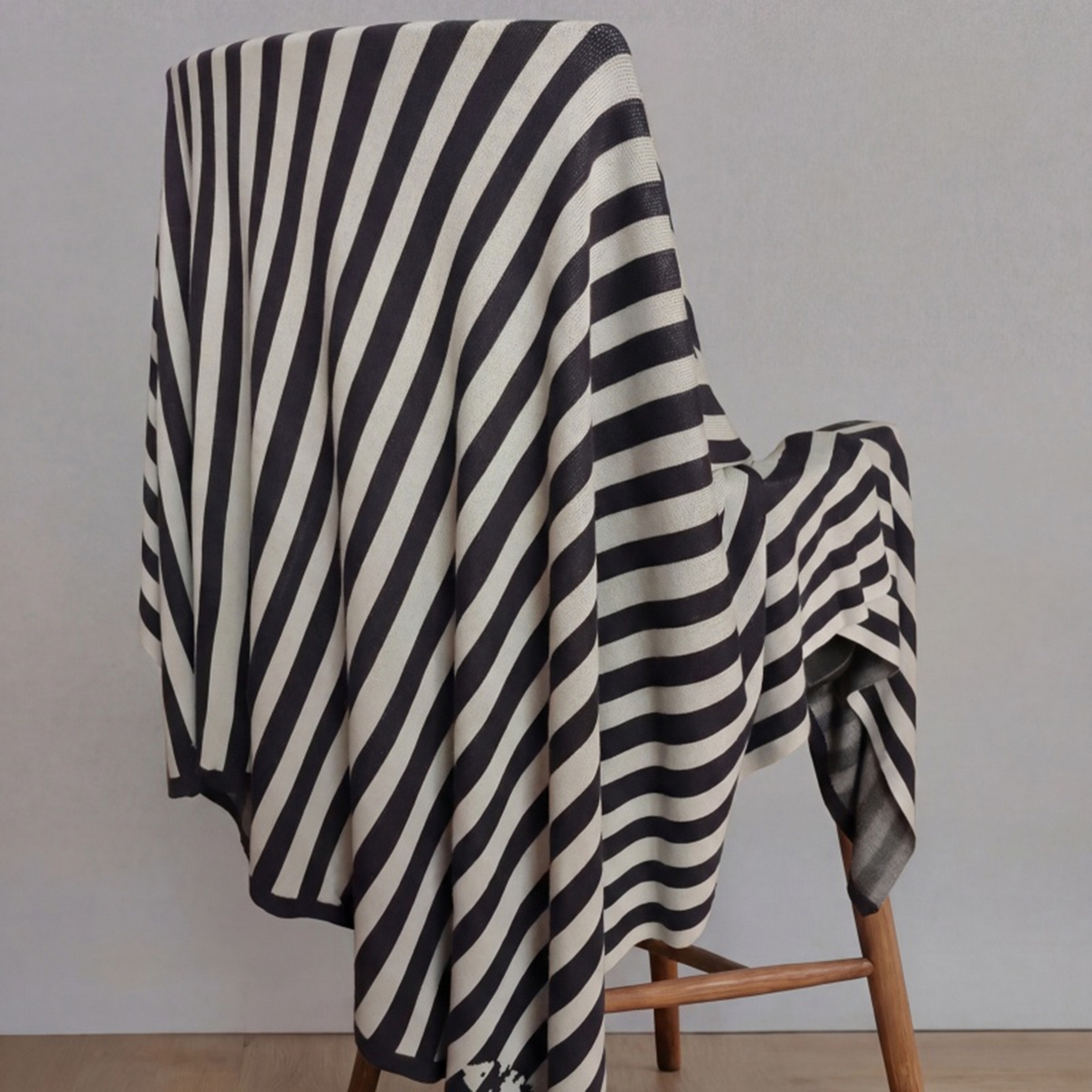 91家纺网 家纺一手货源 找家纺 （总）暖绵绵家纺 2026新款丝光棉撞色条纹盖毯-海文（本款券后/折后零售价不得低于162元）