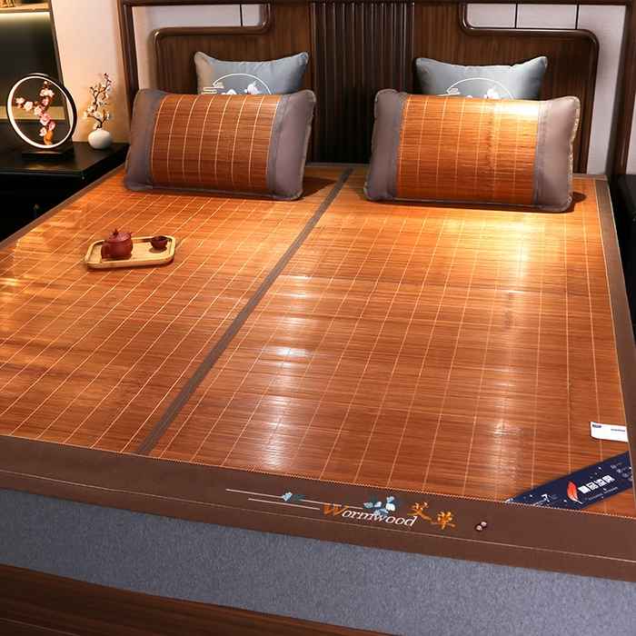 （总）鸣创 2026新款竹席凉席冰丝席碳化双面竹凉席草席藤席