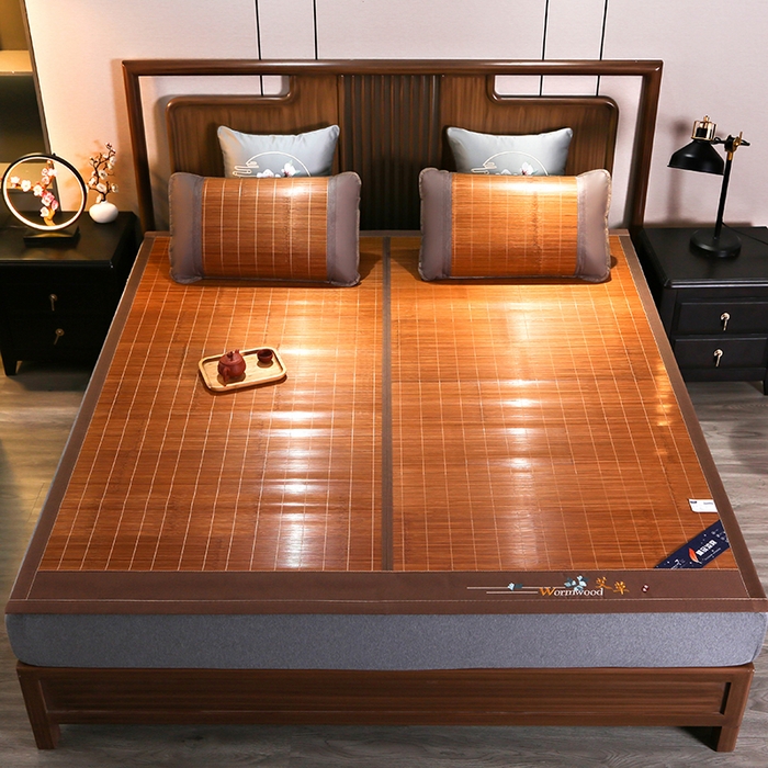 91家纺网 家纺一手货源 找家纺 （总）鸣创 2026新款竹席凉席冰丝席碳化双面竹凉席草席藤席