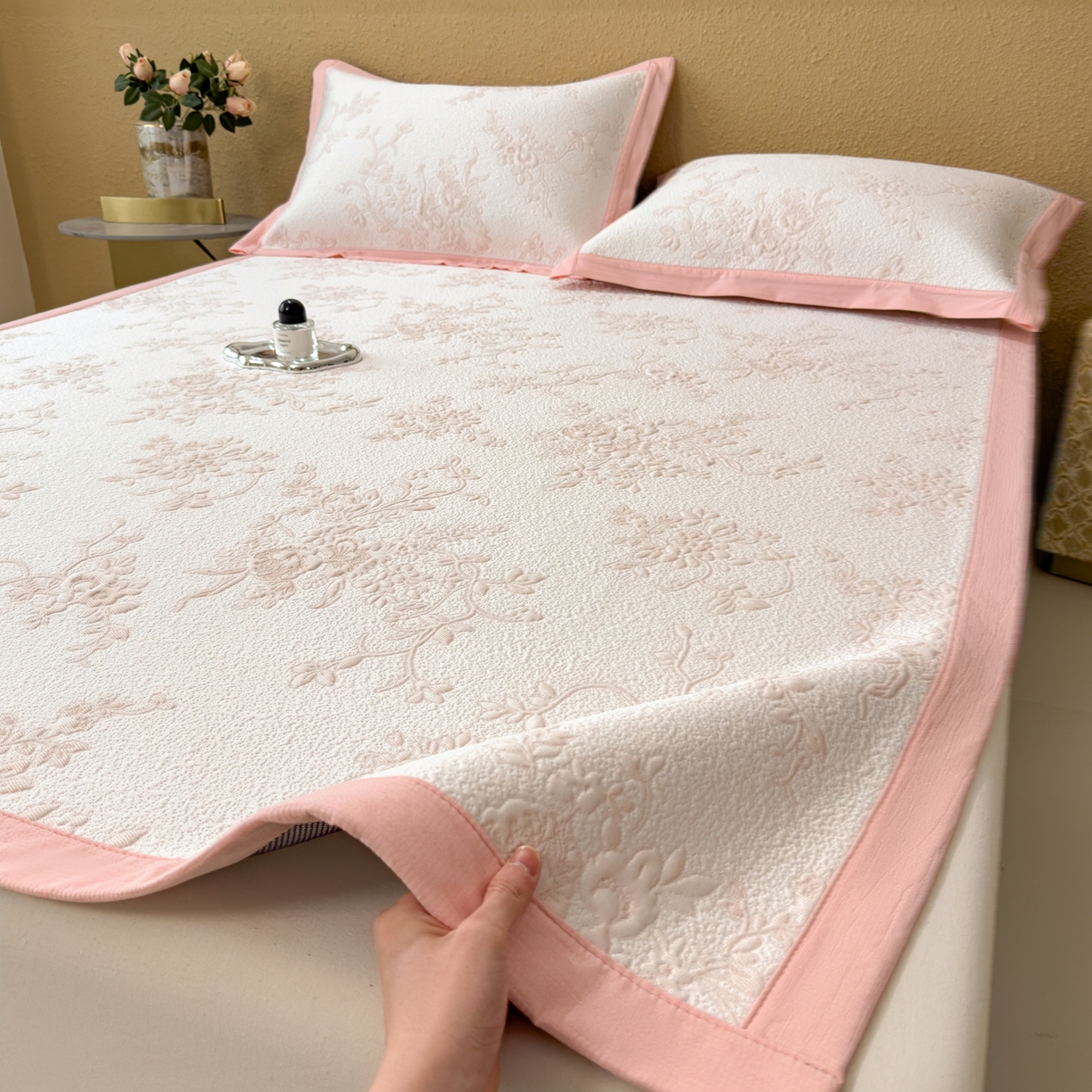 91家纺网 家纺一手货源 找家纺 （总）孩子王家纺 2026新款夏天冰丝A类母婴级凉感值过0.21冰豆豆家用凉席子夏季-思琳娜