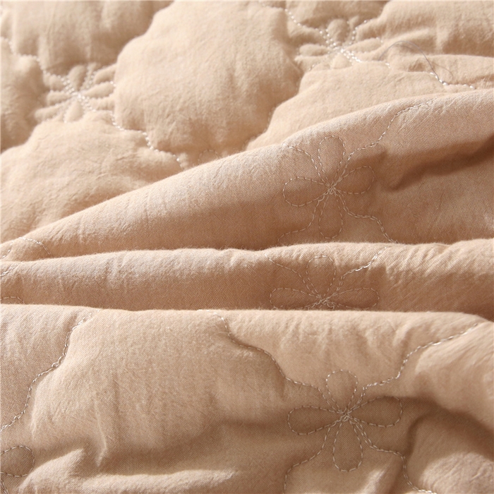 91家纺网 家纺一手货源 找家纺 乐逸家纺 2026新款日式100%全棉色织水洗棉夹棉床笠 日式水洗棉夹棉床笠-浅咖