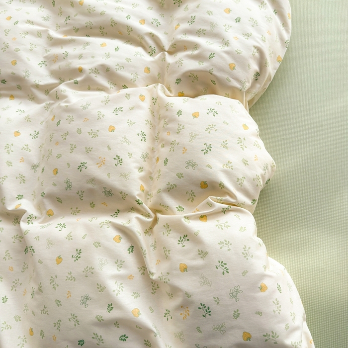 91家纺网 家纺一手货源 找家纺 黛妮雅 2026新款AB版全棉印花单被套床单枕套 送买家秀 甜梅叶语