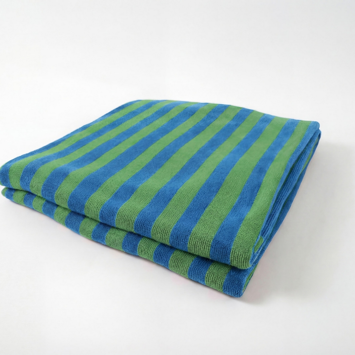 91家纺网 家纺一手货源 找家纺 暖绵绵家纺 2026新款丝光棉撞色条纹盖毯-海文（本款券后/折后零售价不得低于162元） 海文-蓝绿色
