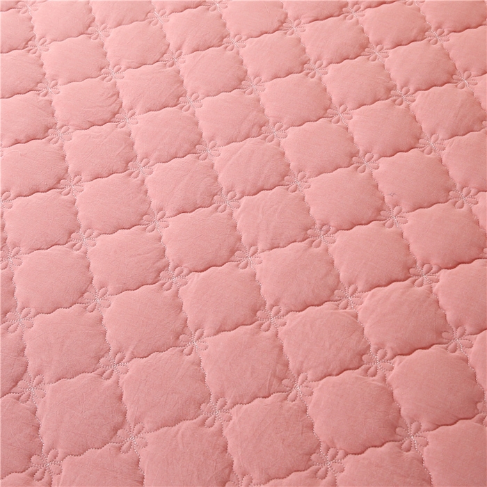 91家纺网 家纺一手货源 找家纺 乐逸家纺 2026新款日式100%全棉色织水洗棉夹棉床笠 日式水洗棉夹棉床笠-西瓜红