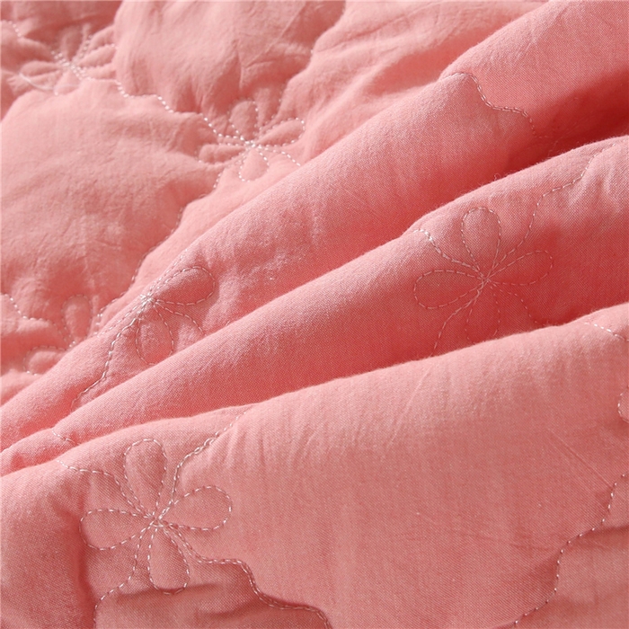 91家纺网 家纺一手货源 找家纺 乐逸家纺 2026新款日式100%全棉色织水洗棉夹棉床笠 日式水洗棉夹棉床笠-西瓜红