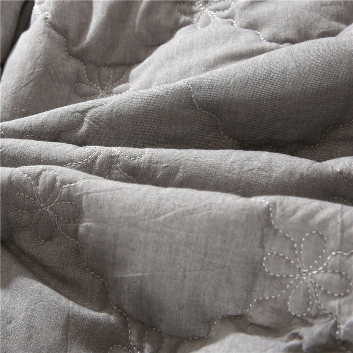 91家纺网 家纺一手货源 找家纺 乐逸家纺 2026新款日式100%全棉色织水洗棉夹棉床笠 日式水洗棉夹棉床笠-烟灰