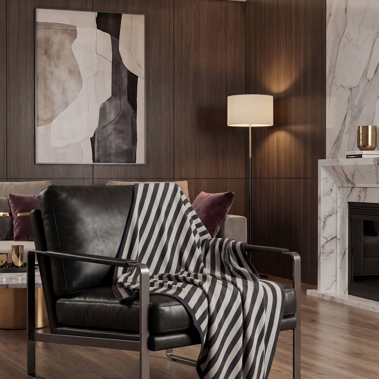 91家纺网 家纺一手货源 找家纺 暖绵绵家纺 2026新款丝光棉撞色条纹盖毯-海文（本款券后/折后零售价不得低于162元） 海文-银碳色