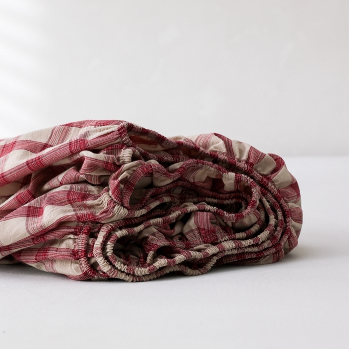 91家纺网 家纺一手货源 找家纺 （总）棉眠 2026新款调色盘水洗棉混搭单品系列-格子单床笠