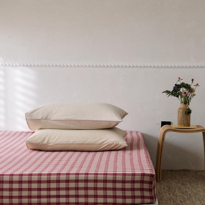 91家纺网 家纺一手货源 找家纺 （总）棉眠 2026新款调色盘水洗棉混搭单品系列-格子单床笠