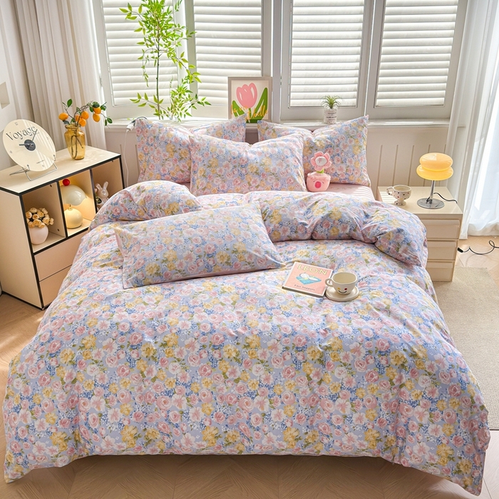 91家纺网 家纺一手货源 找家纺 黛妮雅 2026新款AB版全棉印花单被套床单枕套 送买家秀 罗曼