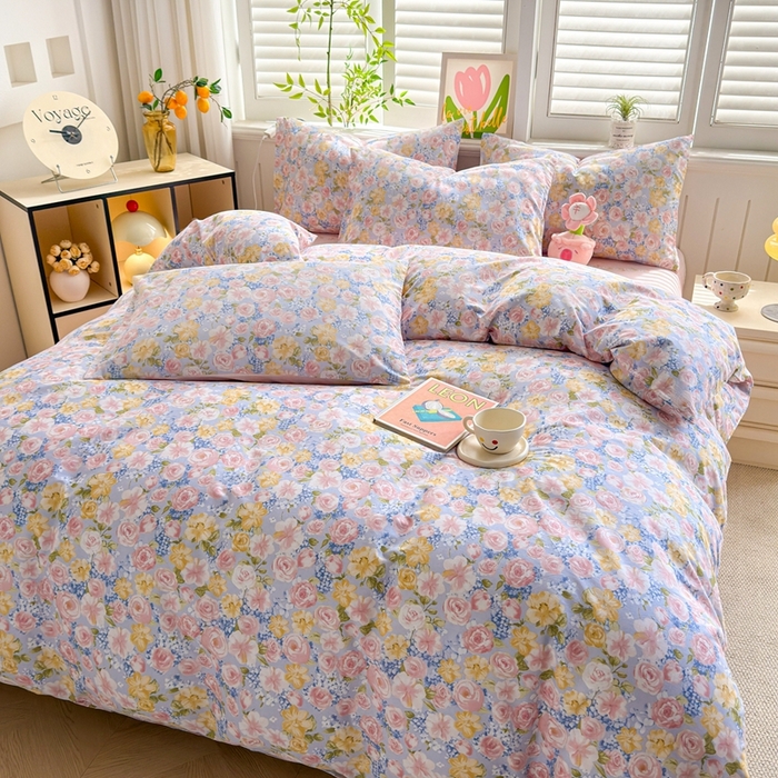 91家纺网 家纺一手货源 找家纺 黛妮雅 2026新款AB版全棉印花单被套床单枕套 送买家秀 罗曼