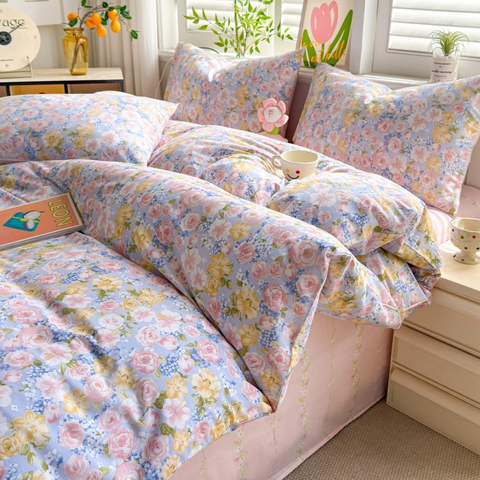 91家纺网 家纺一手货源 找家纺 黛妮雅 2026新款AB版全棉印花单被套床单枕套 送买家秀 罗曼