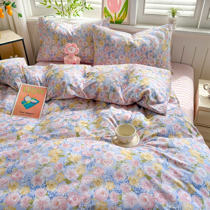 91家纺网 家纺一手货源 找家纺 黛妮雅 2026新款AB版全棉印花单被套床单枕套 送买家秀 罗曼