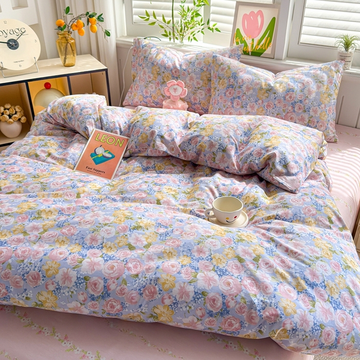 91家纺网 家纺一手货源 找家纺 黛妮雅 2026新款AB版全棉印花单被套床单枕套 送买家秀 罗曼