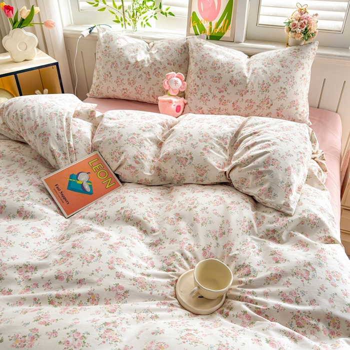 91家纺网 家纺一手货源 找家纺 黛妮雅 2026新款AB版全棉印花单被套床单枕套 送买家秀 唯美花开