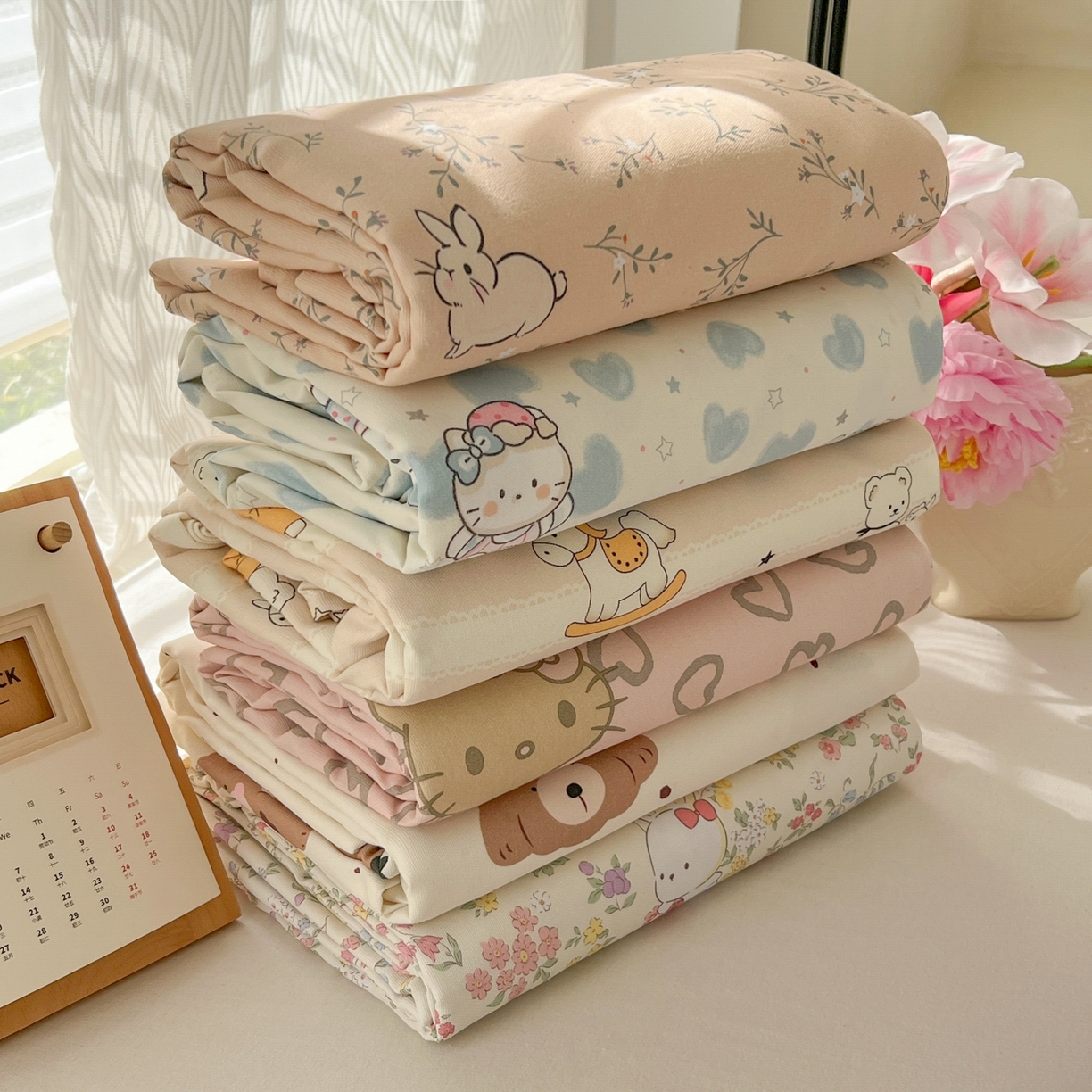 韩巢家纺 2026新款老粗布床单凉席席子床单单件 组合图 仅供参考