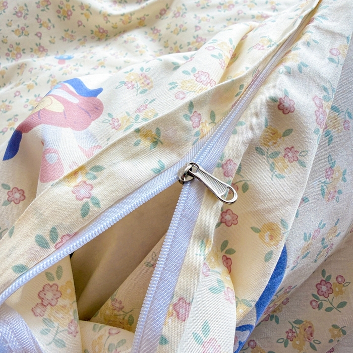 91家纺网 家纺一手货源 找家纺 黛妮雅 2026新款AB版全棉印花单被套床单枕套 送买家秀 花季少女