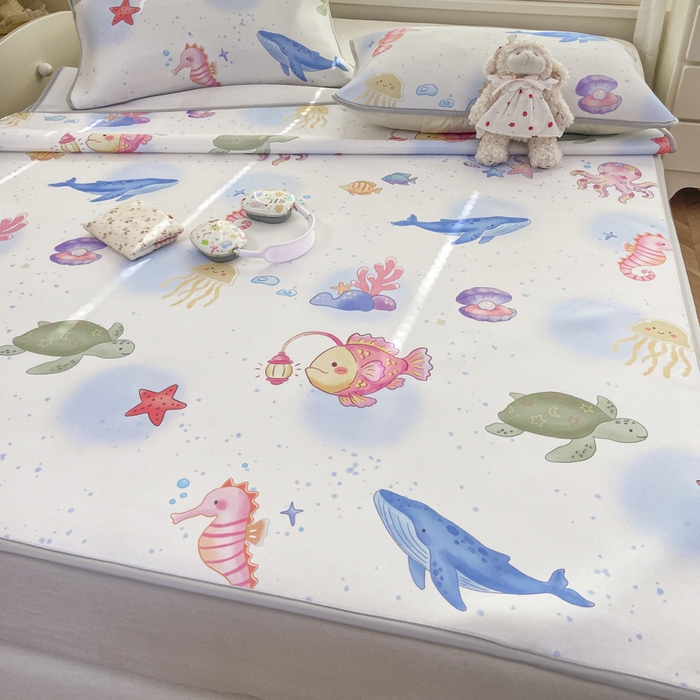 91家纺网 家纺一手货源 找家纺 麋兔 2026新款凉感小冰皮软席席子凉席 海趣