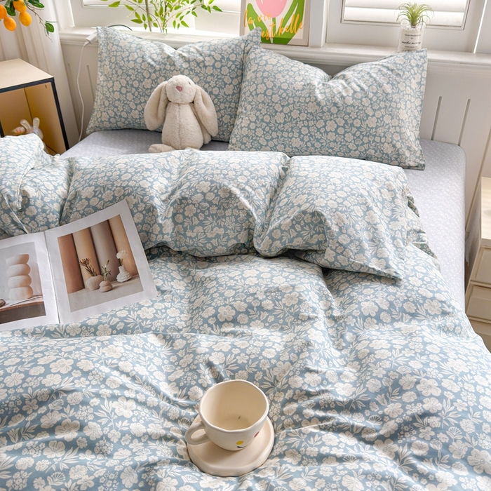 91家纺网 家纺一手货源 找家纺 黛妮雅 2026新款AB版全棉印花单被套床单枕套 送买家秀 青青花蔓