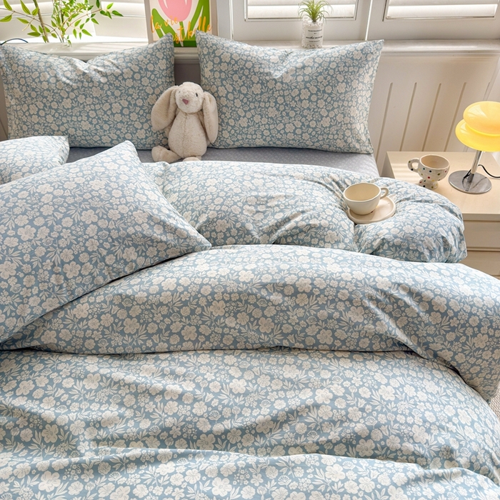 91家纺网 家纺一手货源 找家纺 黛妮雅 2026新款AB版全棉印花单被套床单枕套 送买家秀 青青花蔓