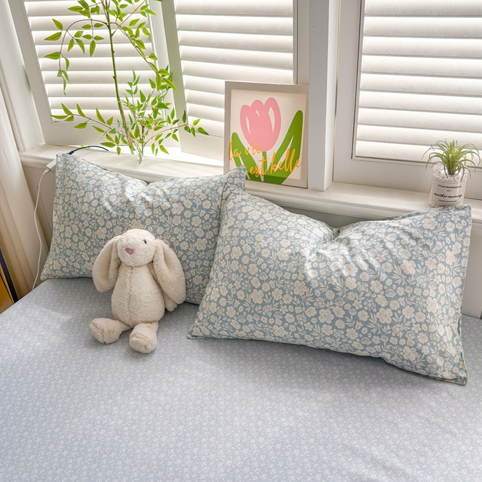 91家纺网 家纺一手货源 找家纺 黛妮雅 2026新款AB版全棉印花单被套床单枕套 送买家秀 青青花蔓