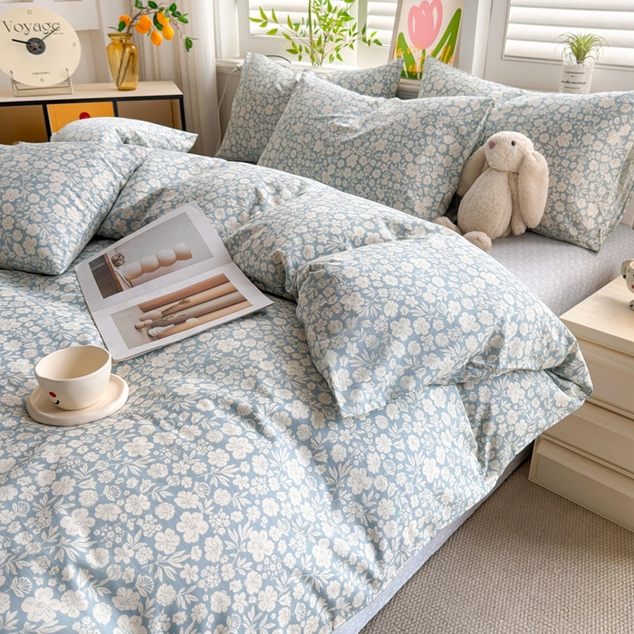 91家纺网 家纺一手货源 找家纺 黛妮雅 2026新款AB版全棉印花单被套床单枕套 送买家秀 青青花蔓