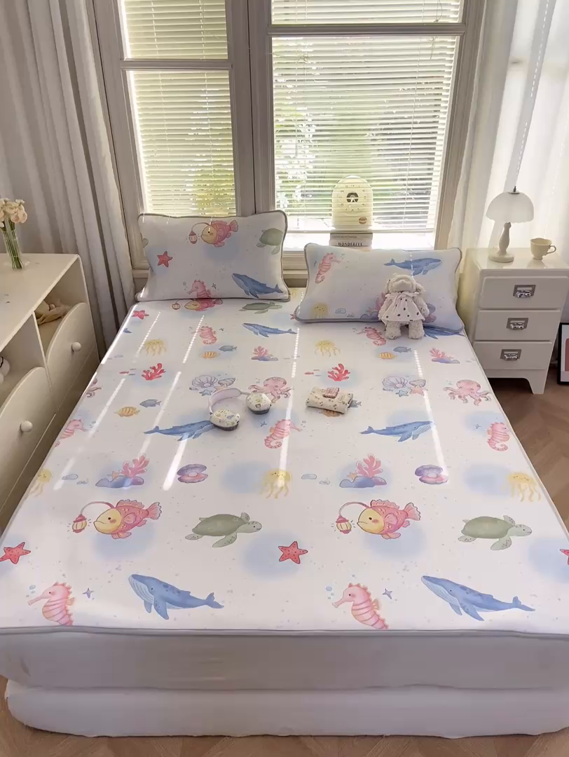 91家纺网 家纺一手货源 找家纺 麋兔 2026新款凉感小冰皮软席席子凉席 海趣