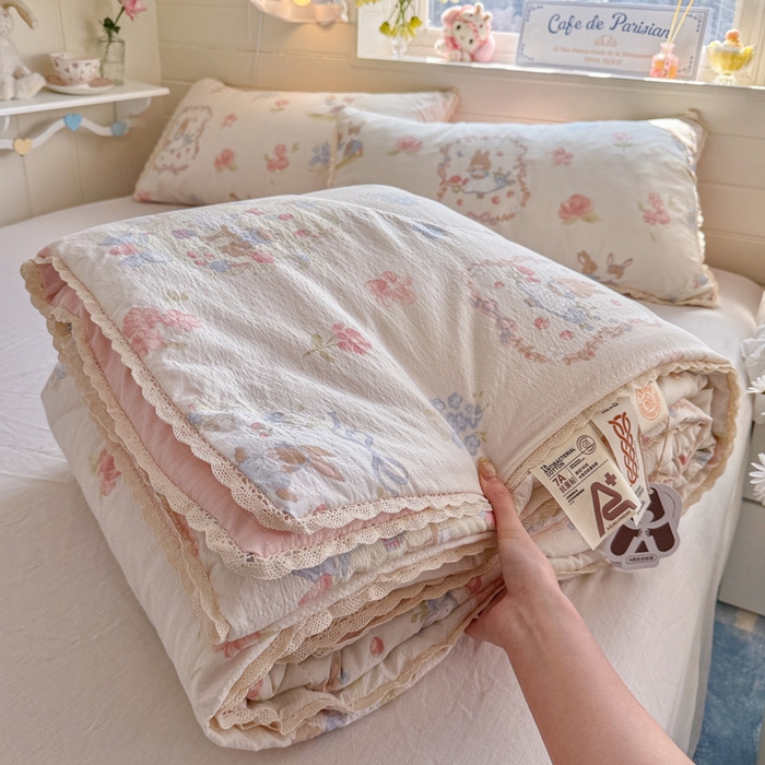 91家纺网 家纺一手货源 找家纺 （总）优承佳生活馆 2026新款云感双层纱抗菌夏被夏凉被空调被