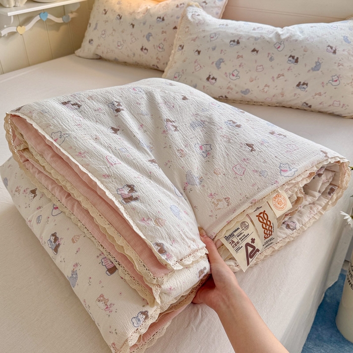 91家纺网 家纺一手货源 找家纺 （总）优承佳生活馆 2026新款云感双层纱抗菌夏被夏凉被空调被