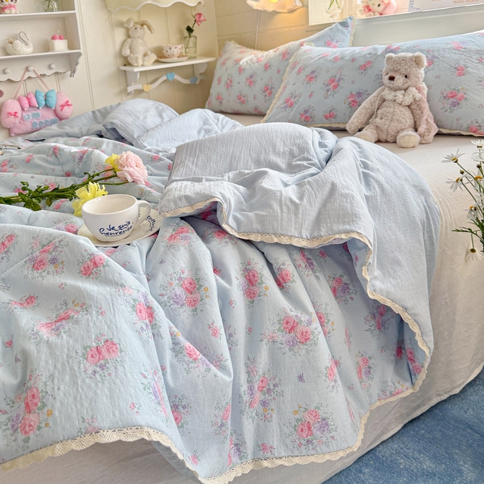 91家纺网 家纺一手货源 找家纺 优承佳生活馆 2026新款云感双层纱抗菌夏被夏凉被空调被 满山野