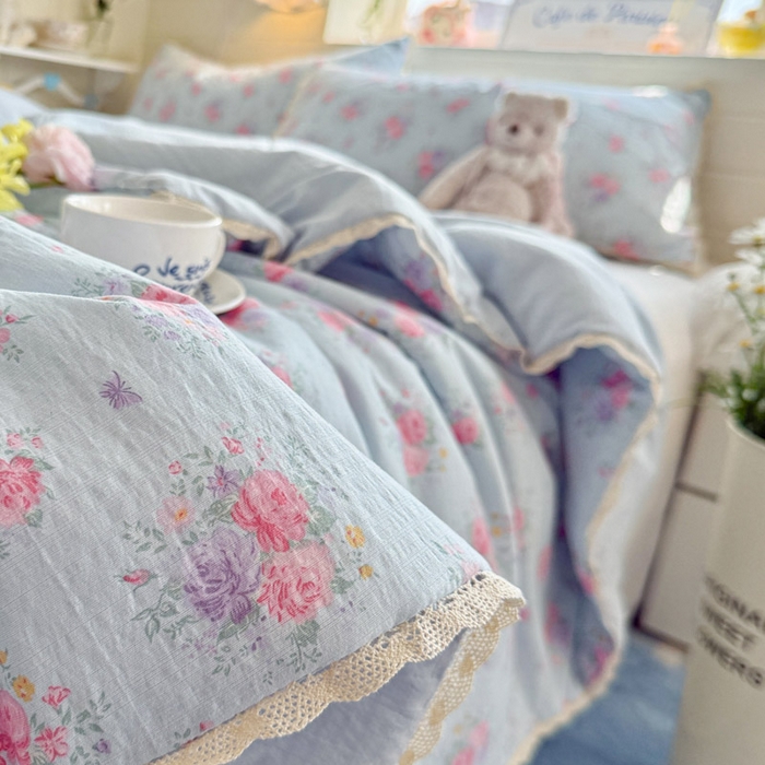 91家纺网 家纺一手货源 找家纺 优承佳生活馆 2026新款云感双层纱抗菌夏被夏凉被空调被 满山野