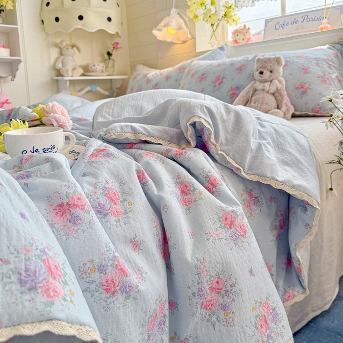 91家纺网 家纺一手货源 找家纺 优承佳生活馆 2026新款云感双层纱抗菌夏被夏凉被空调被 满山野