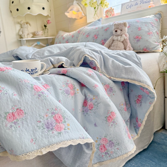 91家纺网 家纺一手货源 找家纺 优承佳生活馆 2026新款云感双层纱抗菌夏被夏凉被空调被 满山野