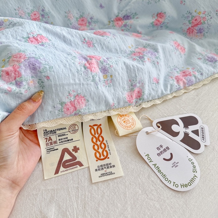 91家纺网 家纺一手货源 找家纺 优承佳生活馆 2026新款云感双层纱抗菌夏被夏凉被空调被 满山野