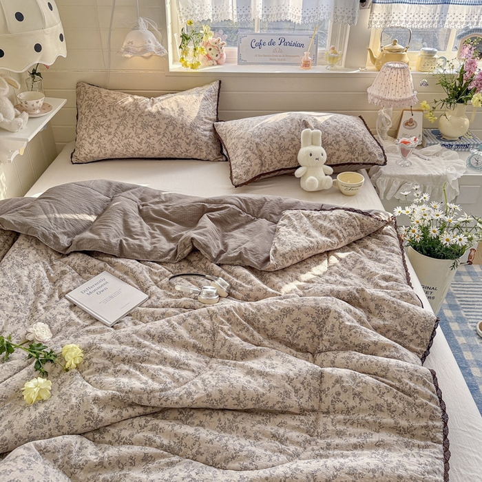 91家纺网 家纺一手货源 找家纺 优承佳生活馆 2026新款云感双层纱抗菌夏被夏凉被空调被 云边星辰