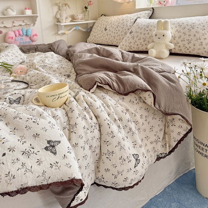 91家纺网 家纺一手货源 找家纺 优承佳生活馆 2026新款云感双层纱抗菌夏被夏凉被空调被 蝶舞翩翩