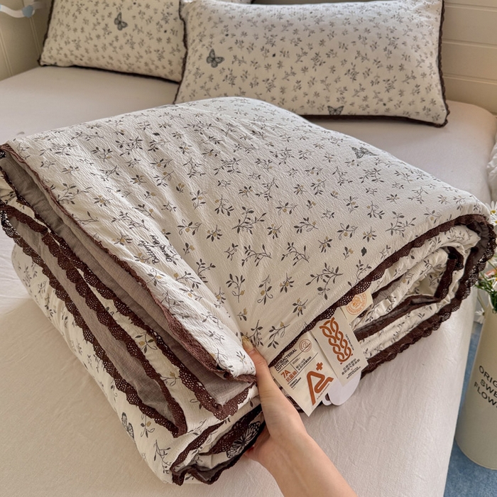 优承佳生活馆 2026新款云感双层纱抗菌夏被夏凉被空调被 蝶舞翩翩