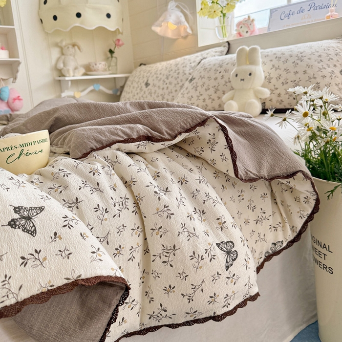 91家纺网 家纺一手货源 找家纺 优承佳生活馆 2026新款云感双层纱抗菌夏被夏凉被空调被 蝶舞翩翩