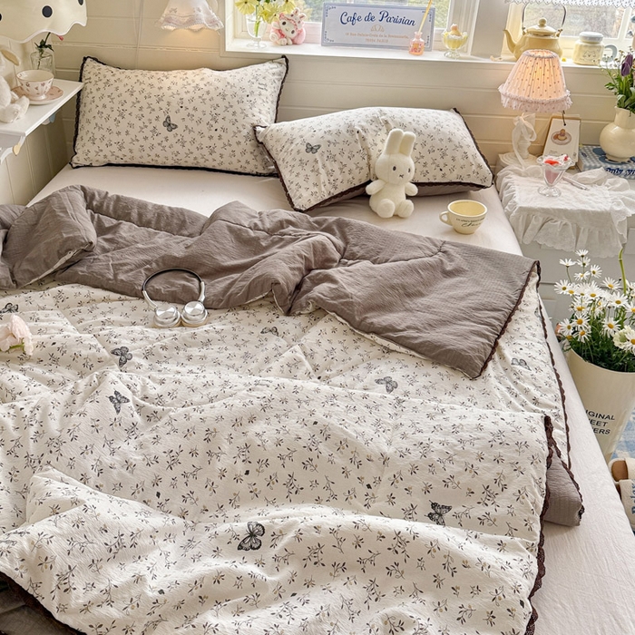 91家纺网 家纺一手货源 找家纺 优承佳生活馆 2026新款云感双层纱抗菌夏被夏凉被空调被 蝶舞翩翩