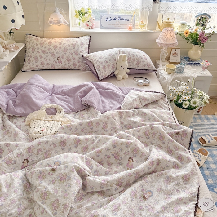 91家纺网 家纺一手货源 找家纺 优承佳生活馆 2026新款云感双层纱抗菌夏被夏凉被空调被 甜心宝贝