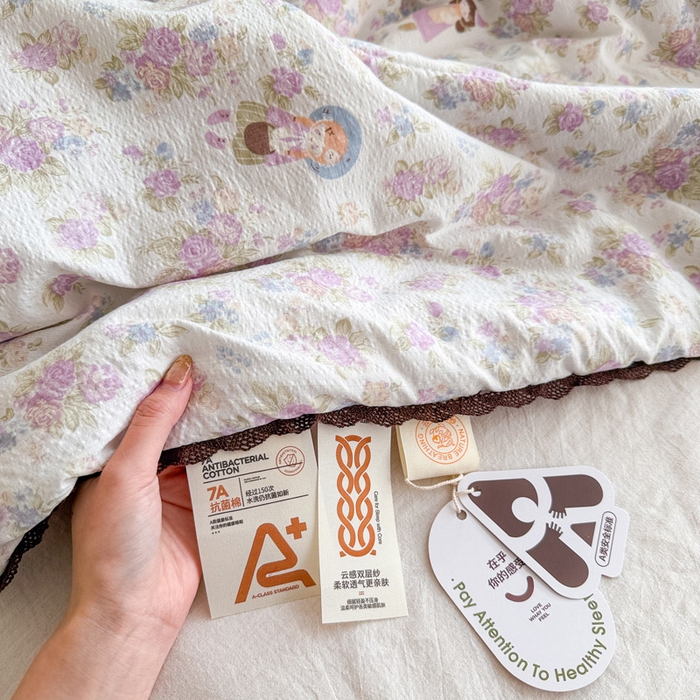 91家纺网 家纺一手货源 找家纺 优承佳生活馆 2026新款云感双层纱抗菌夏被夏凉被空调被 甜心宝贝